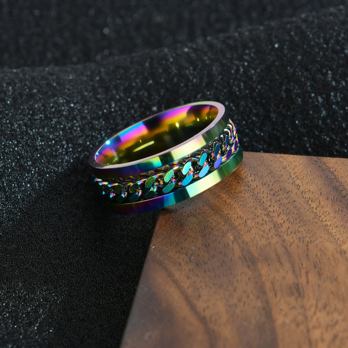 Stainless Steel Spinner Ring Beer Corkscrew Artifact Fashion Simple Heterosexual Rings Casual Men And Women Jewelry Bague Femme