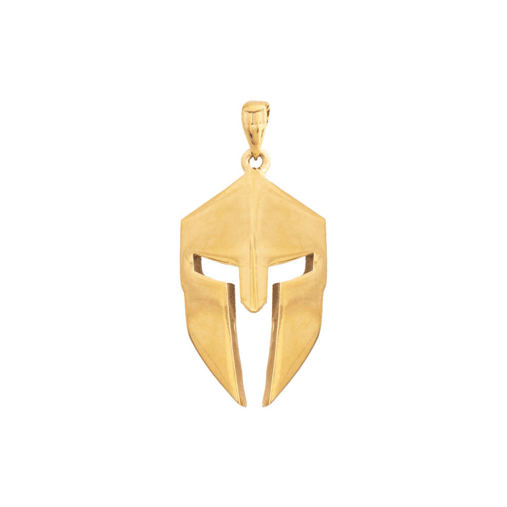 Classic Minimalist Hero Of Sparta Mask Pendant Necklace Man's Stainless Steel Necklace Titanium Steel Ornament