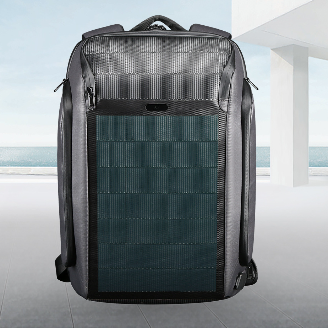 Flexible Solar Backpack For Men Multifunctional Computer Bag