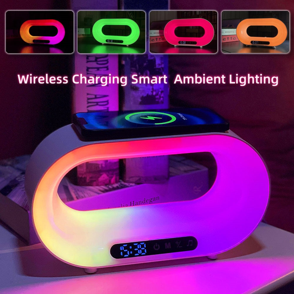 3 in 1 multifunctional wireless charging pad - lighting + speaker