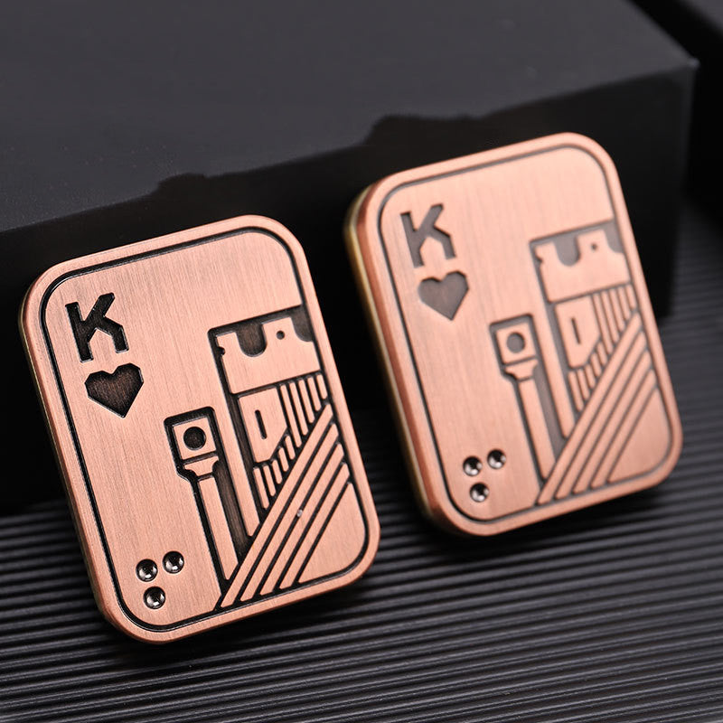 Edc Fidget Spinner Sound Waves Decompress Metal Hand Push Coins