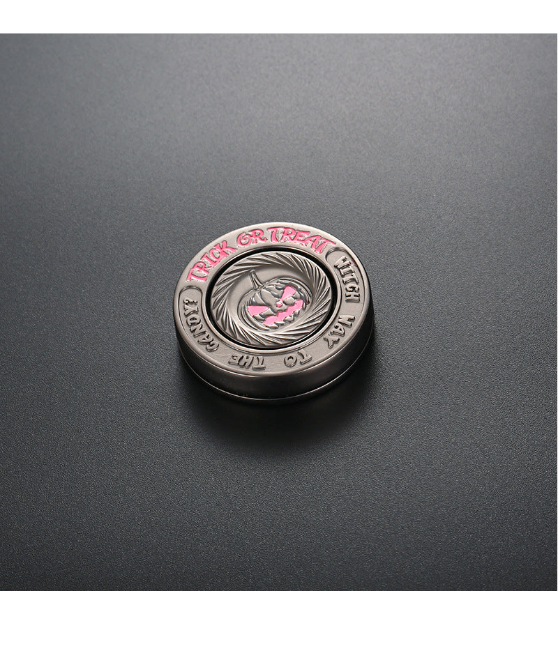 Mini Metal Titanium Alloy Fidget Spinner Evil Pumpkin Two-color Decompression Toy Trend Artifact