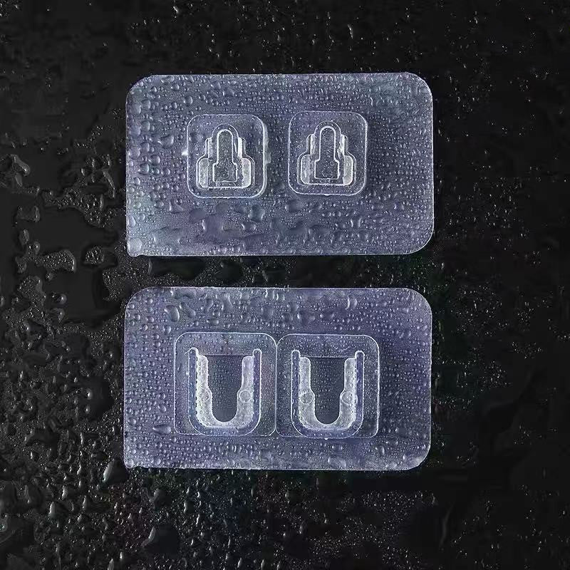 Strong Adhesive Snap Button, No Trace, No Punching, Hangable Double-sided Patch, Transparent Hook Buckle