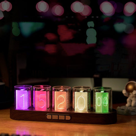 RGB Quasi-Nixie Tube Clock Desktop Creativity