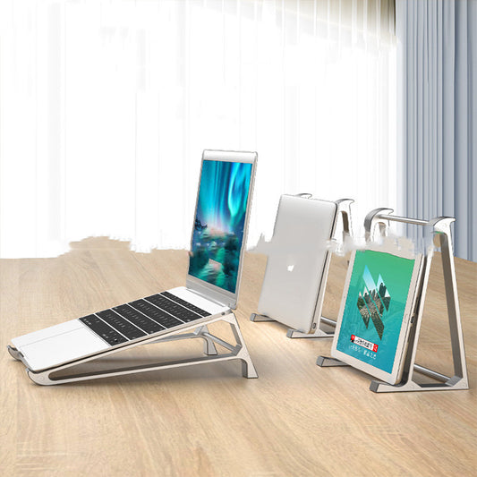 Portable Laptop Holder Stand Base Aluminum Alloy Computer Notebook PC Riser Computer Laptop Holder Cooling Bracket Riser Portable Laptop Holder Stand Base Aluminum Alloy Computer Notebook PC Riser