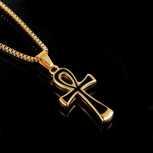 Cross Pendant Gold-plated Titanium Steel Pendant