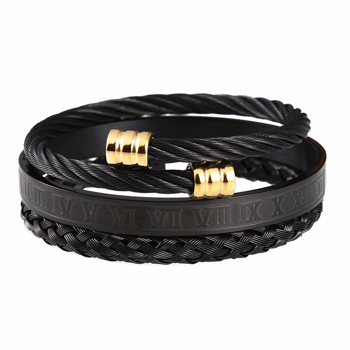 Men's stainless steel braided bracelet