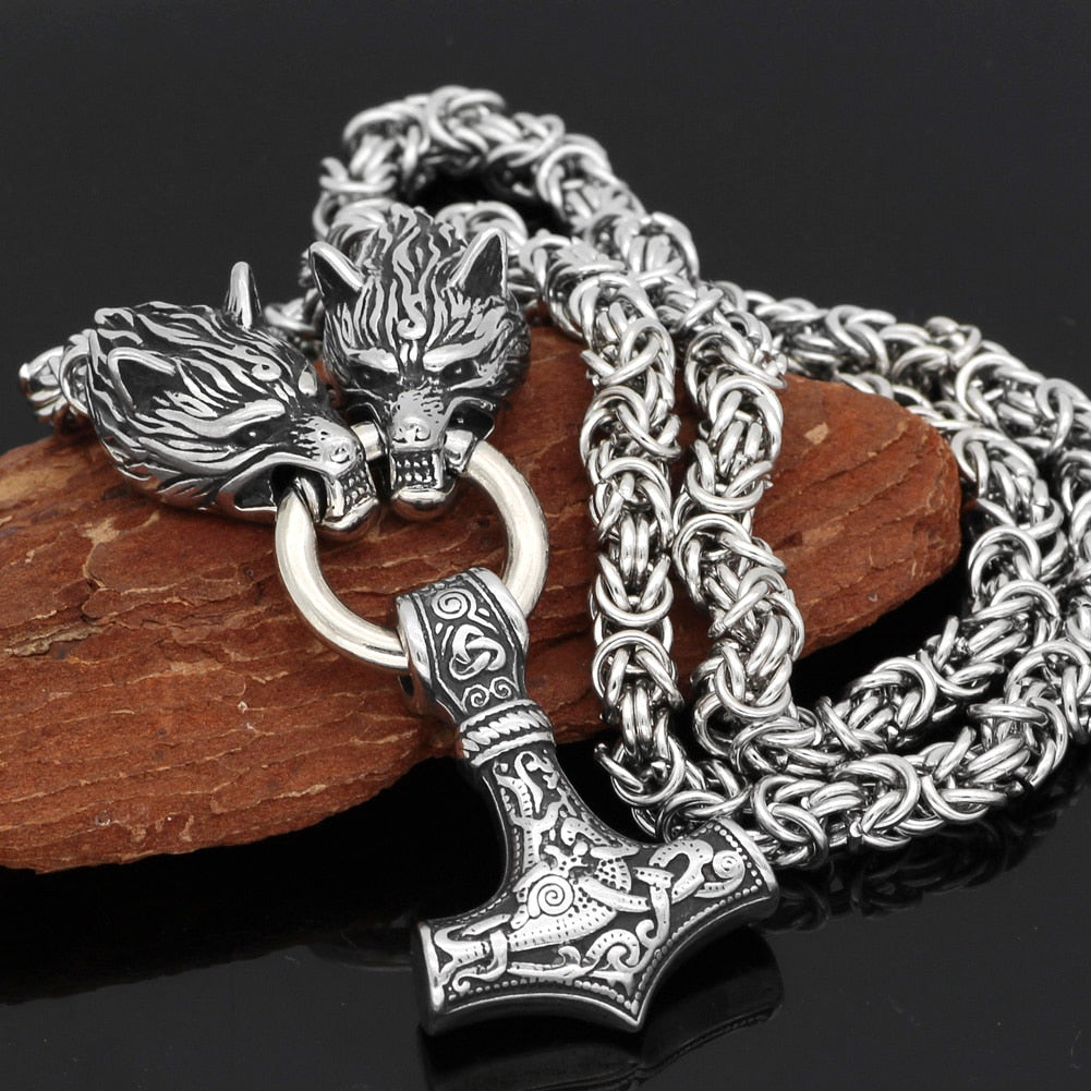 Accessories Stainless Steel Necklace Wolf Head Men's Necklace Titanium Steel Jewelry