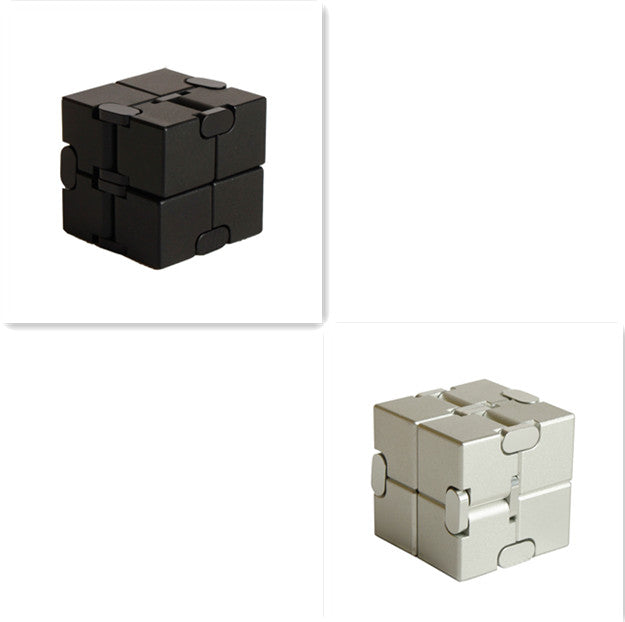 Stress Relief Toy Premium Metal Infinity Cube Portable Decompresses Relax Toys for Children Adults