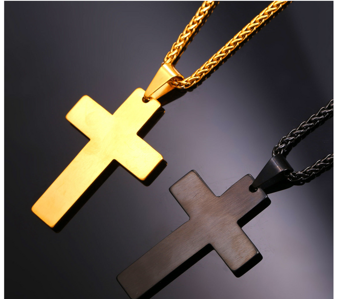 Bible Cross Circle Necklace Europe and America Jesus Cross Necklace