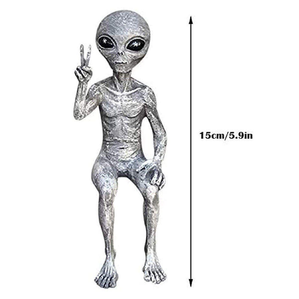 Resin Ornaments Alien UFO Outdoor Garden Statue Ornaments