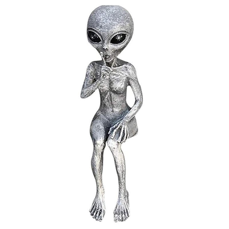 Resin Ornaments Alien UFO Outdoor Garden Statue Ornaments