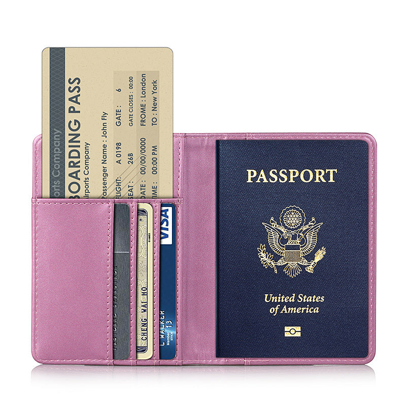 Passport Bag Protective Cover Multi-Function Ticket Holder Wallet Credit Card Document Bag