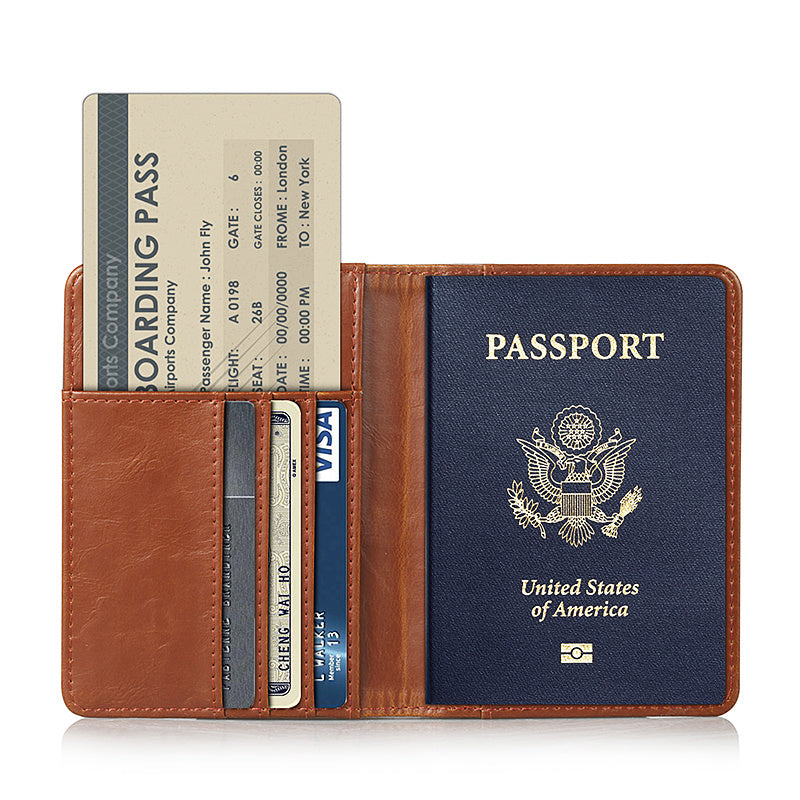 Passport Bag Protective Cover Multi-Function Ticket Holder Wallet Credit Card Document Bag