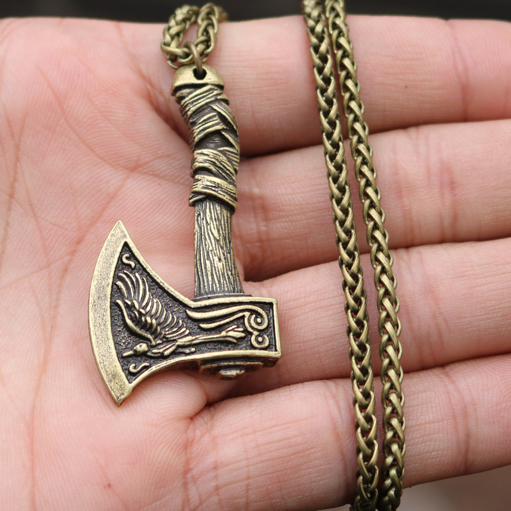 Double Axe Pendant Men's Necklace