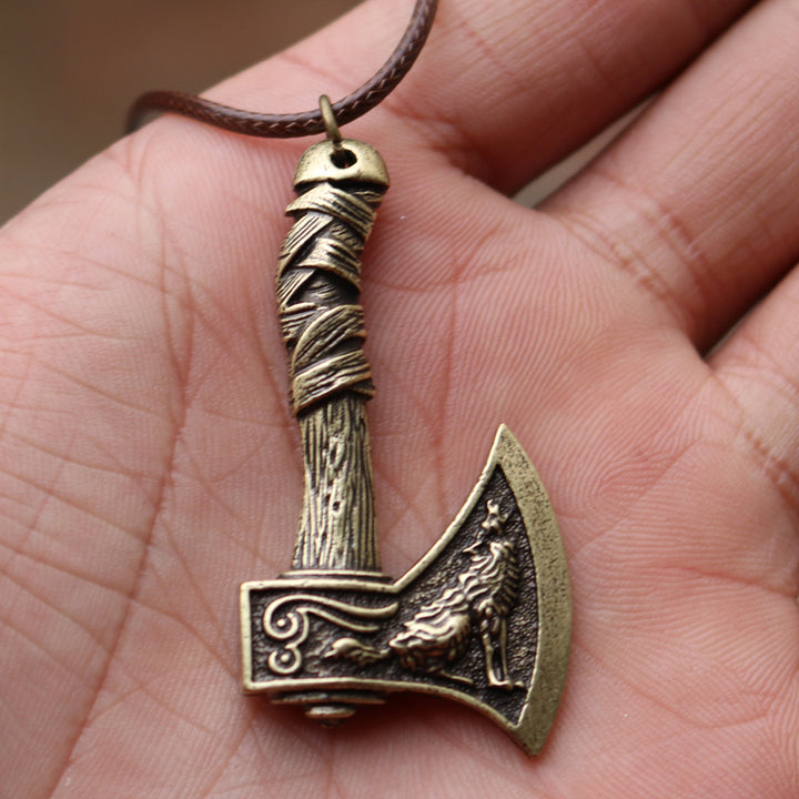 Double Axe Pendant Men's Necklace