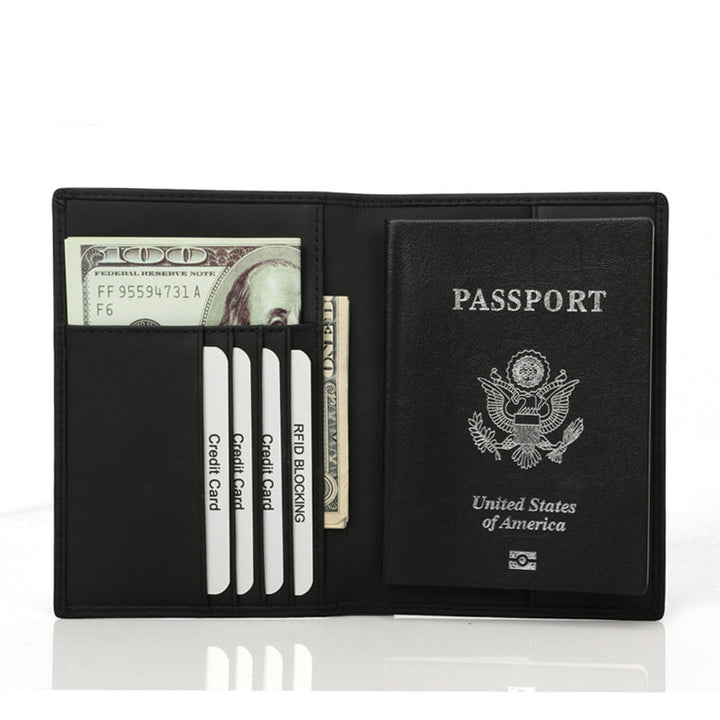 First Layer Cowhide Boarding Pass Wallet Passport Book Cowhide Passport Holder Wallet