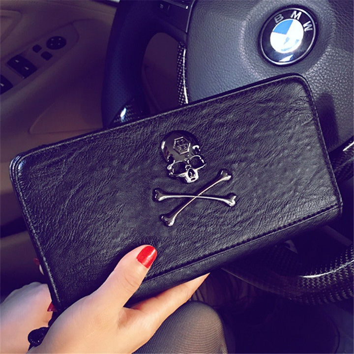 Women's skull soft wallet