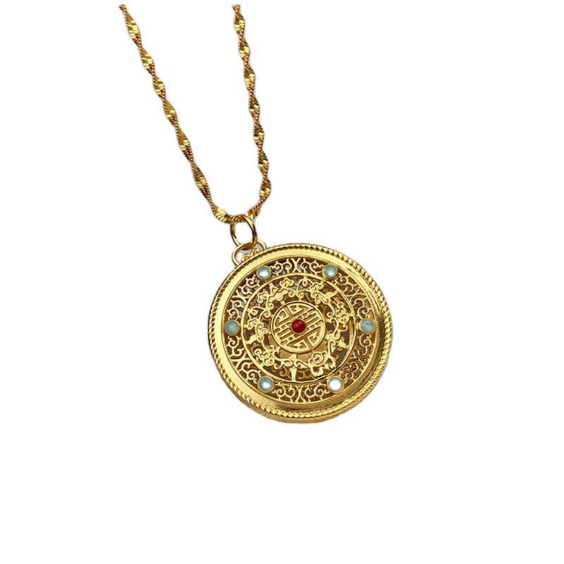 Copper Gold-plated Pendant Necklace