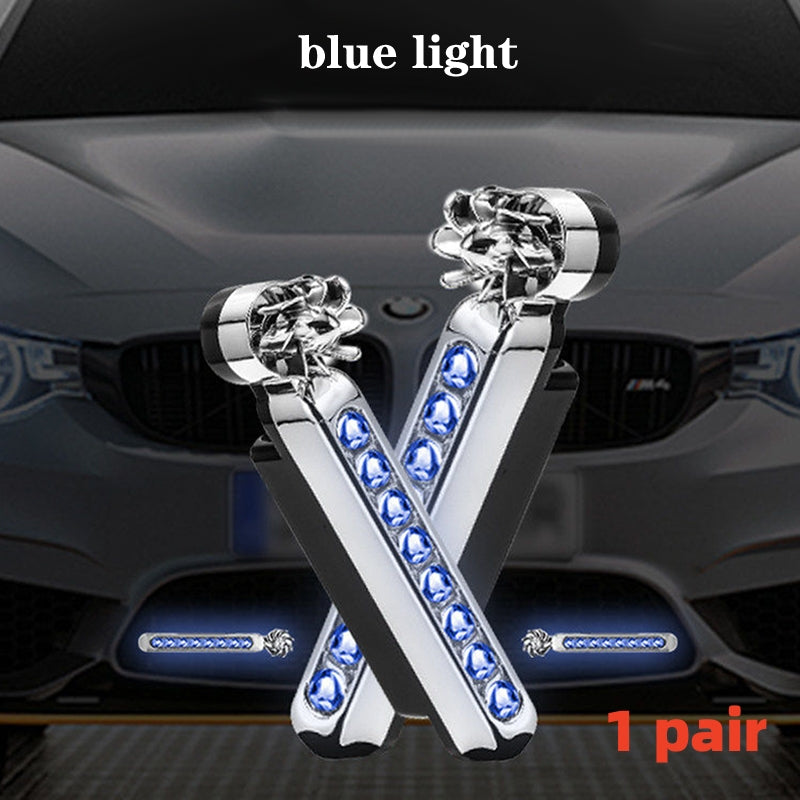 2Pcs No Need External Power Supply Wind Energy Day Light LED Car DRL Led Daytime Running Light Lamp Strip RGB Motorcycle Stying