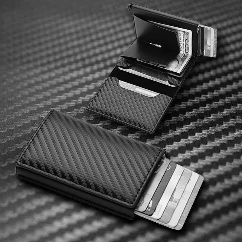 RFID Carbon Fiber Men's Wallet Aluminum Alloy