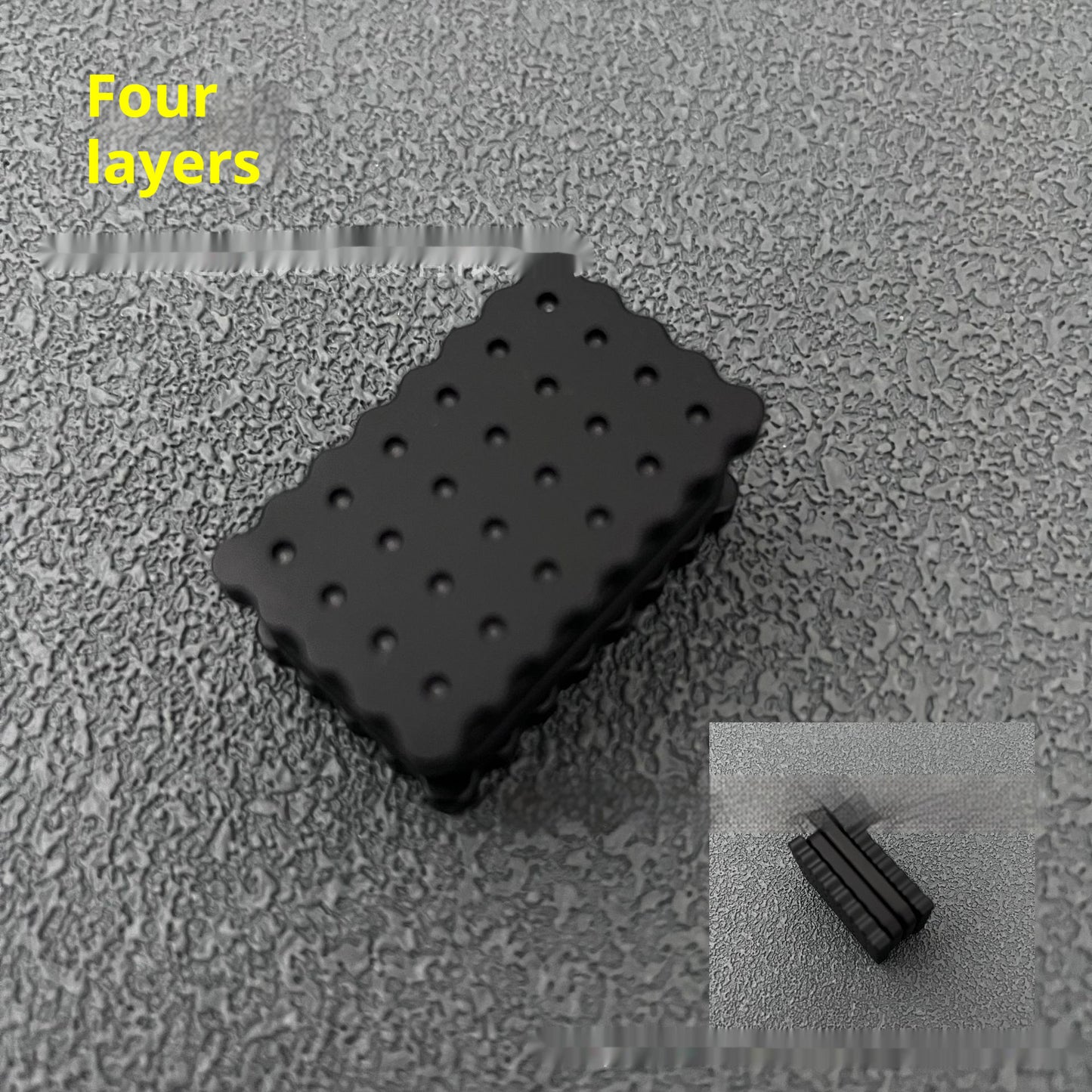 Biscuit 3-layer Rebound Feel Edc Push Card Decompression Toy