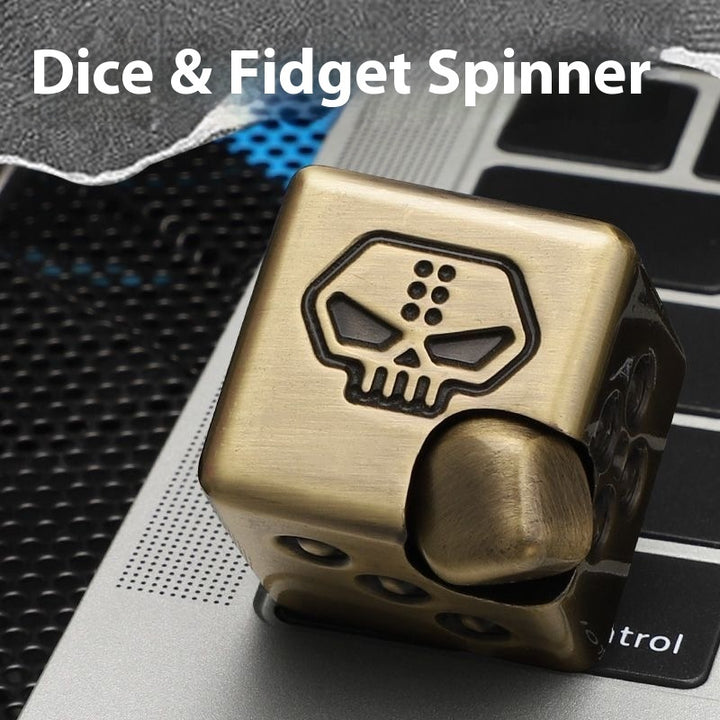 Retro Metal Three-dimensional Dice Edc Fingertip Toy Decompression Artifact Finger