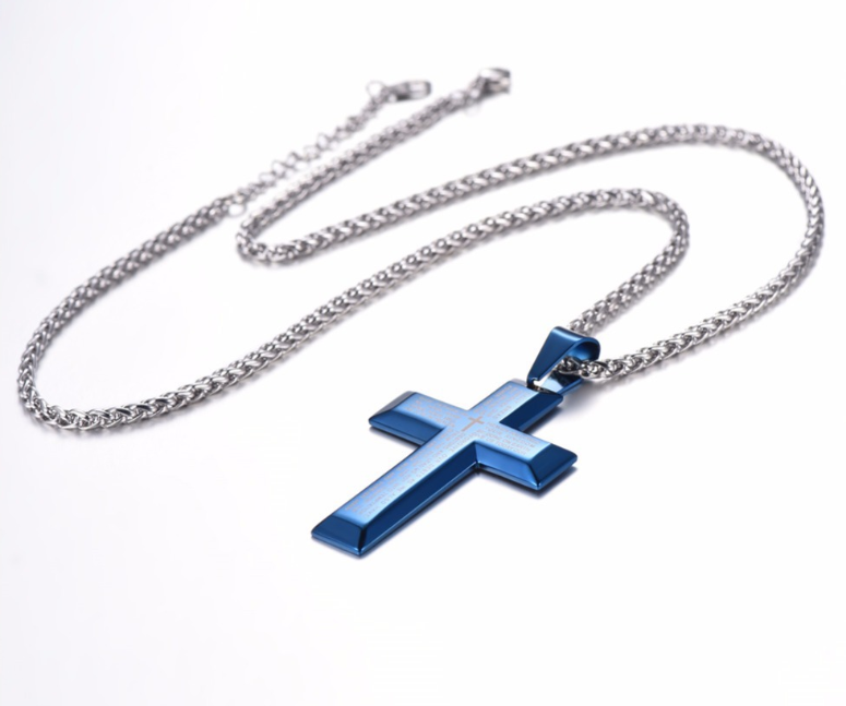 Bible Cross Circle Necklace Europe and America Jesus Cross Necklace