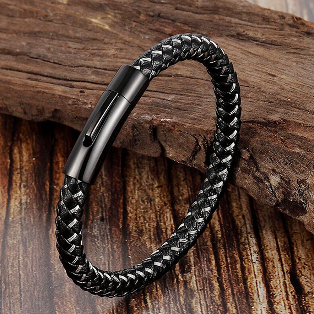 Men and women wire braided bracelet