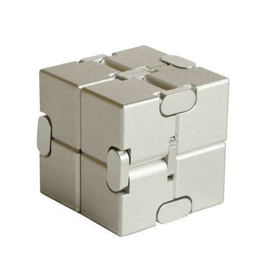 Stress Relief Toy Premium Metal Infinity Cube Portable Decompresses Relax Toys for Children Adults