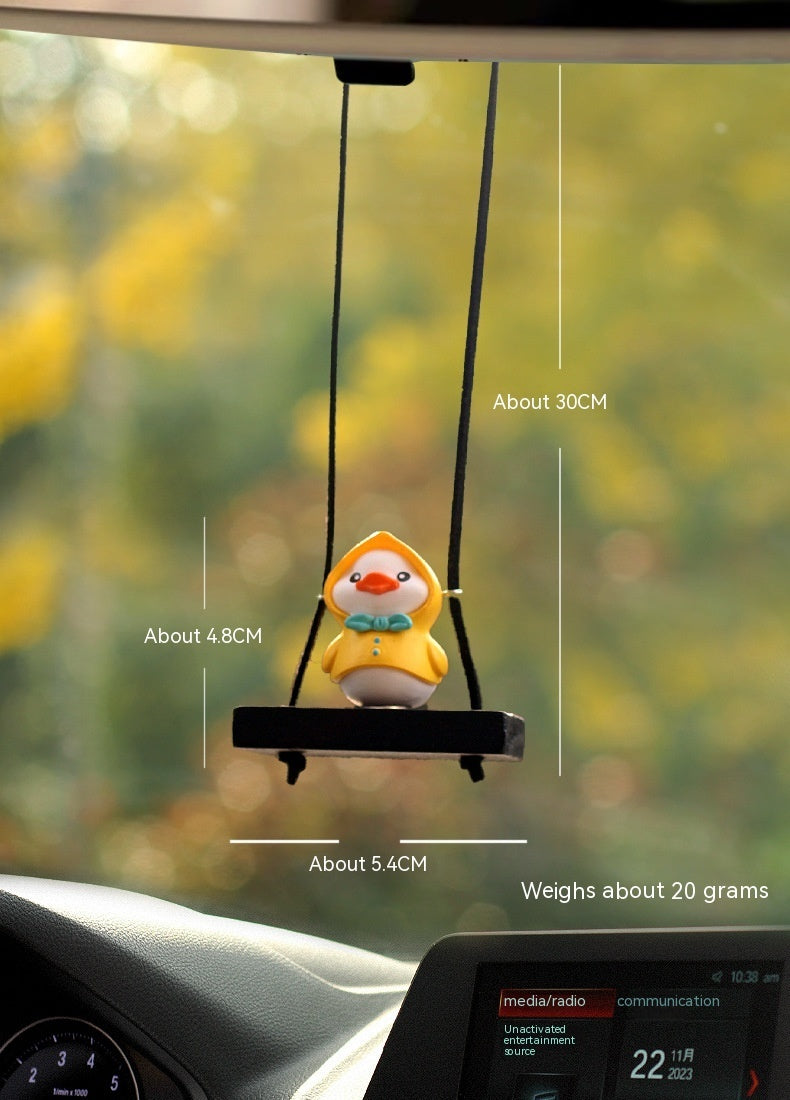 Cute Little Yellow Duck Doll Automobile Hanging Ornament