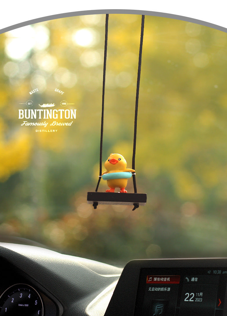 Cute Little Yellow Duck Doll Automobile Hanging Ornament