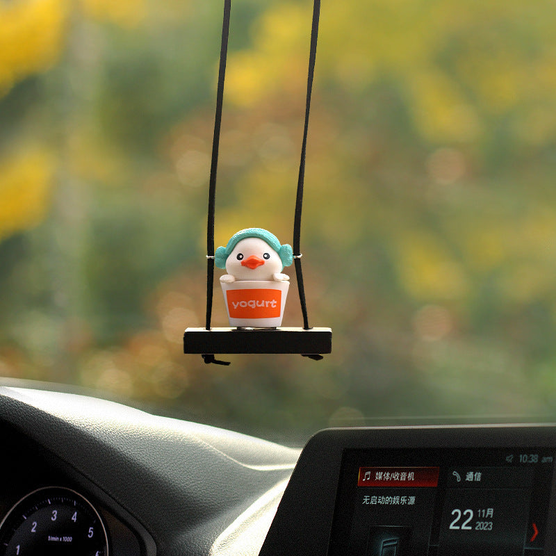 Cute Little Yellow Duck Doll Automobile Hanging Ornament