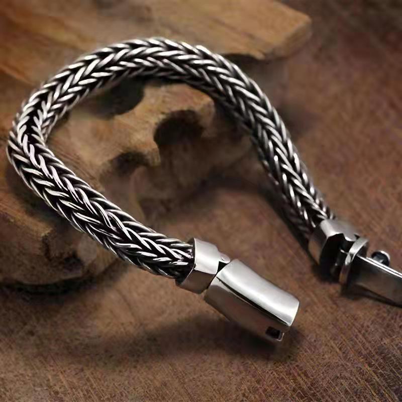 Hand-woven Hemp Rope Bracelet Men Domineering Personality