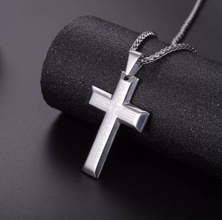 Bible Cross Circle Necklace Europe and America Jesus Cross Necklace