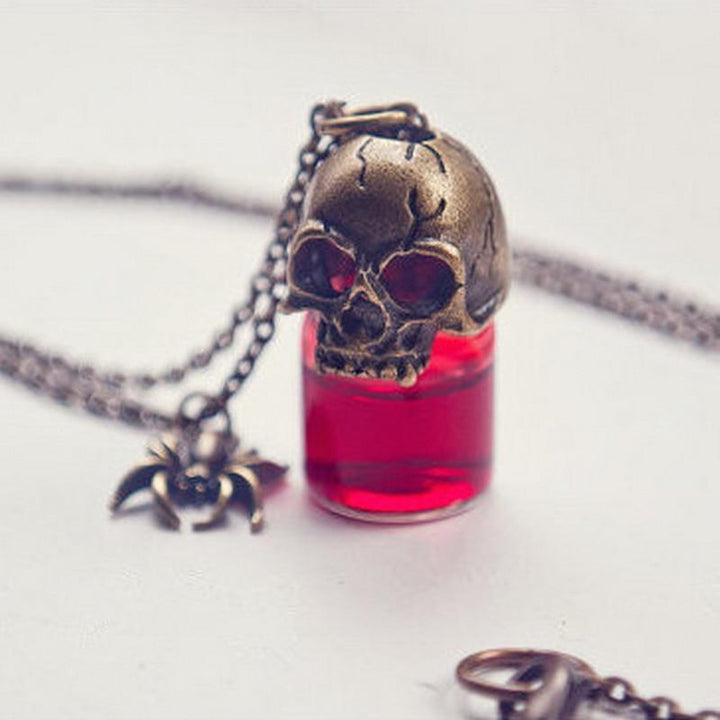 Skull Lovers - Blood Bottle Skull Necklace