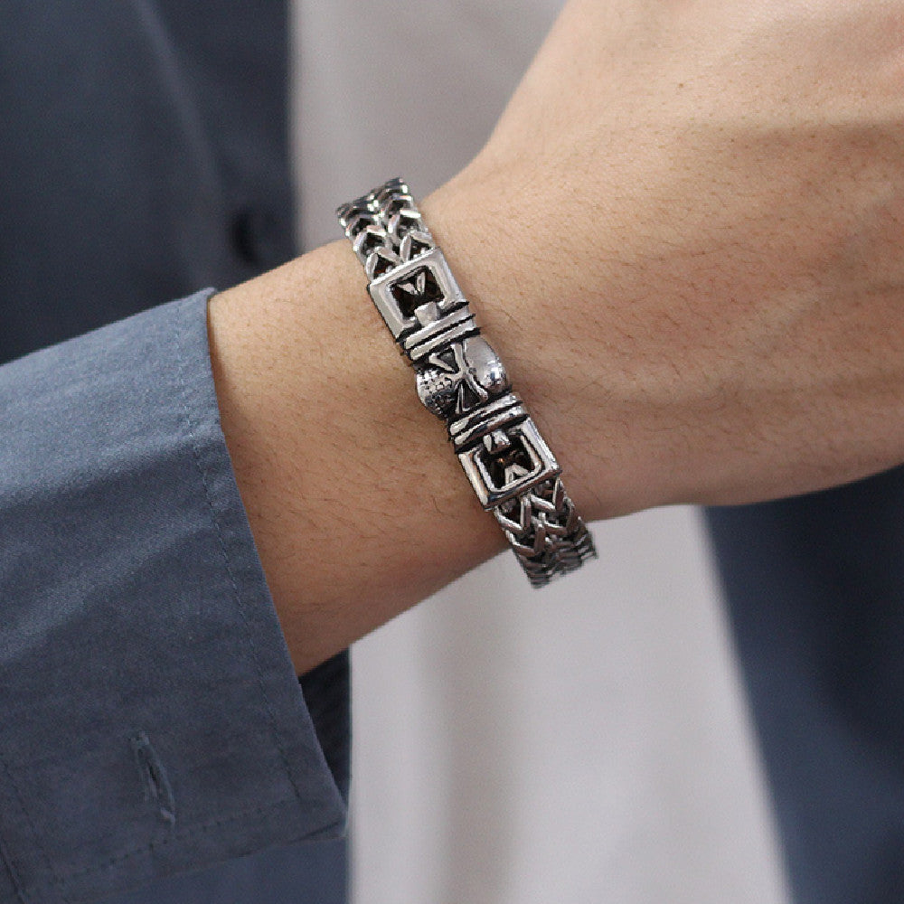 Hip Hop Retro Titanium Steel Bracelet For Men