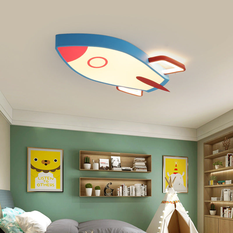 Cartoon Cartoon Children's Creative Rocket-shaped Aluminum Lamp