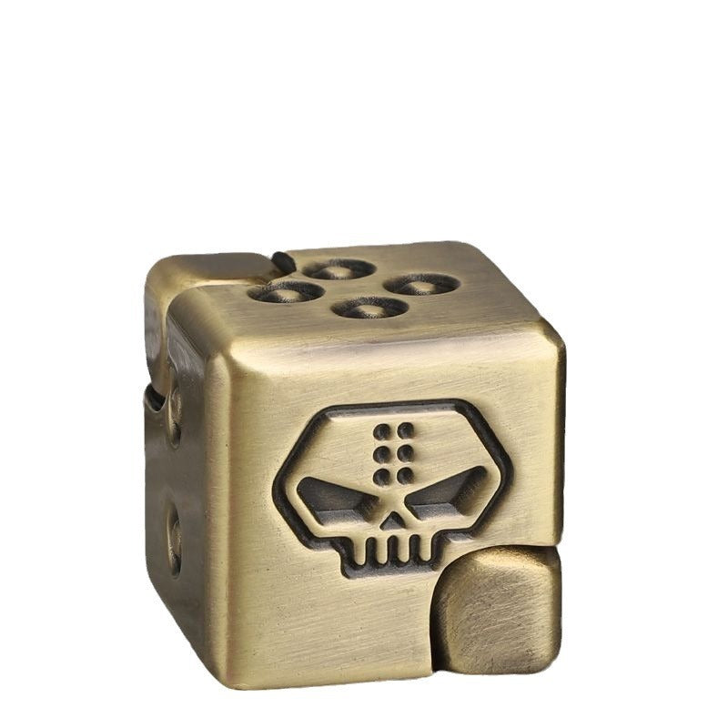 Retro Metal Three-dimensional Dice Edc Fingertip Toy Decompression Artifact Finger