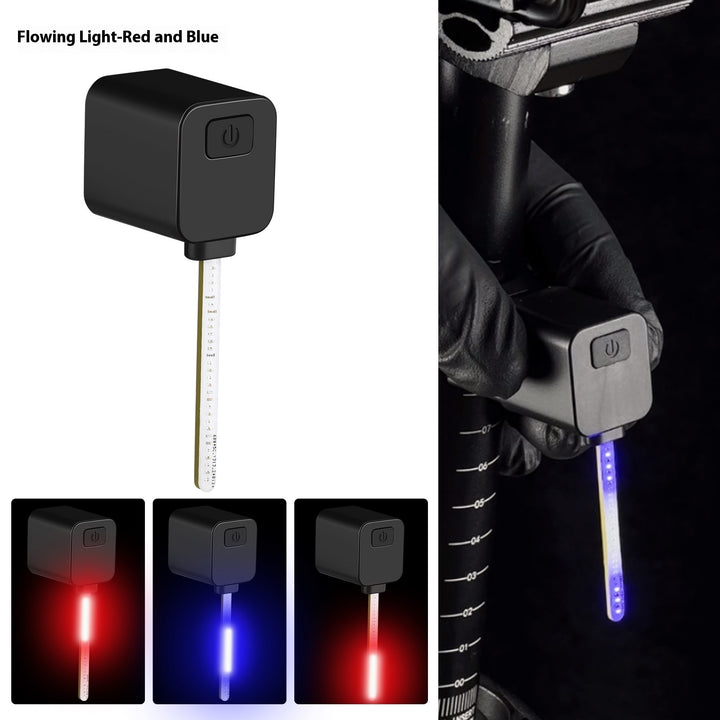 Taillight Bicycle Running Water Plug Light Night Riding Safety Indicator Lamp