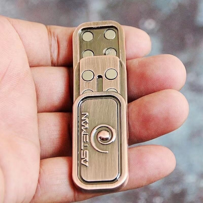 Direct Push 3-layer Metal Magnet Push Card Fidget Spinner