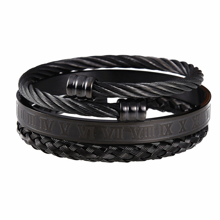 Men's stainless steel braided bracelet