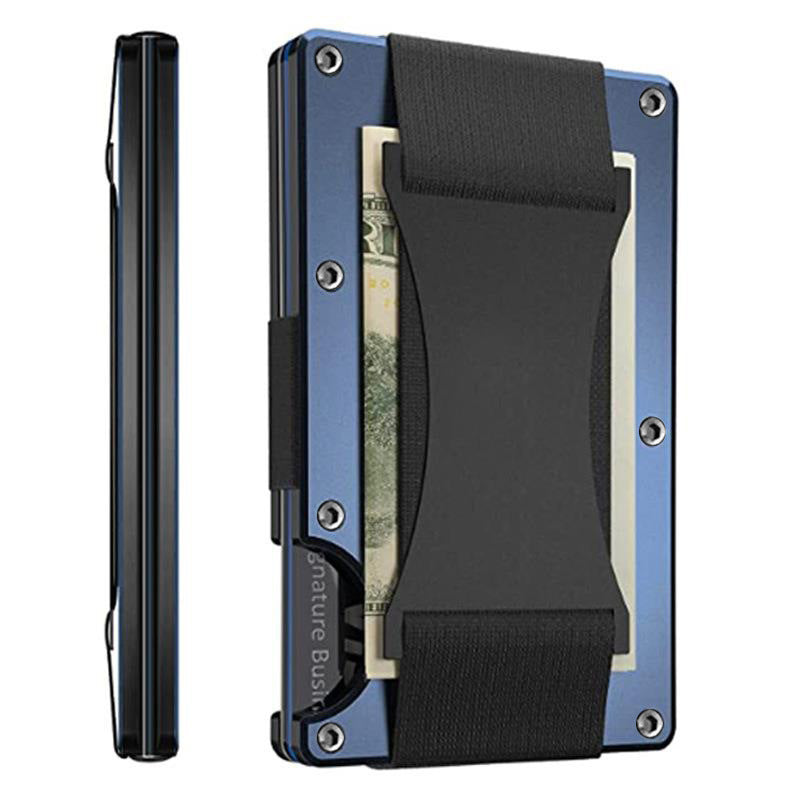 Metal Card Wrapped Carbon Fiber Wallet RFID Anti-theft Brush