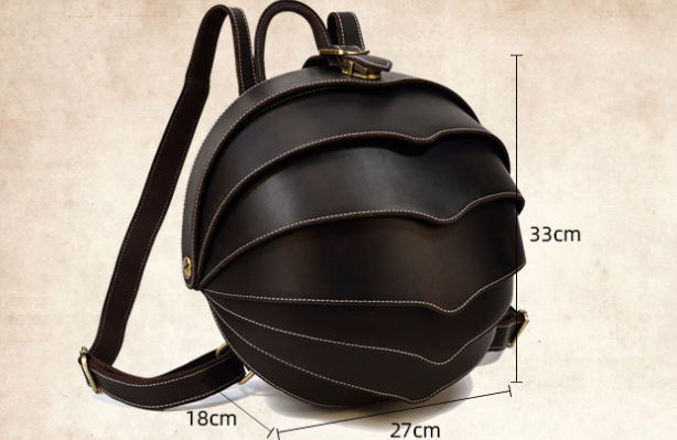 Vintage Leather Creative Backpack Personality Beetle