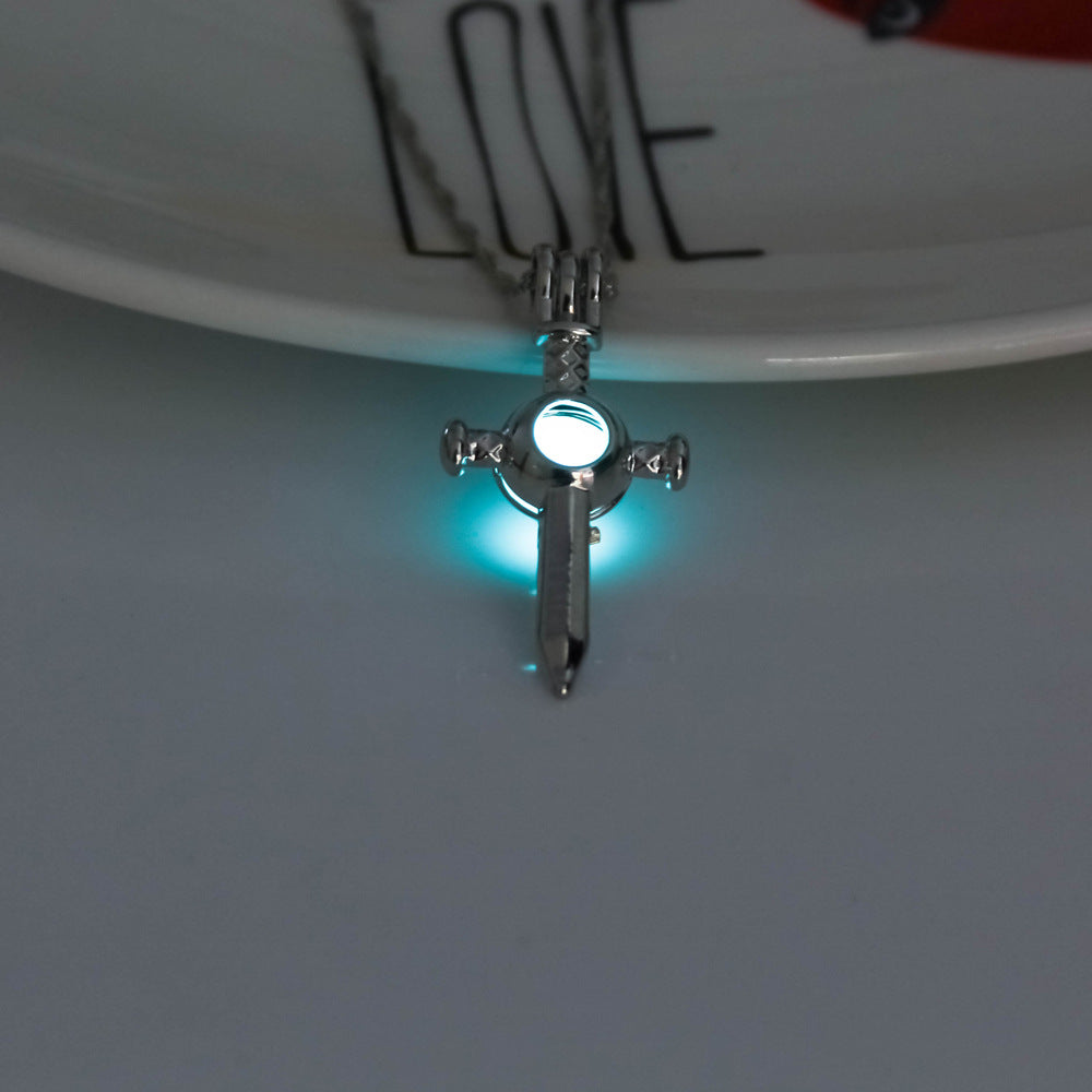 Creative Luminous Sword Openable Hollow Pendant