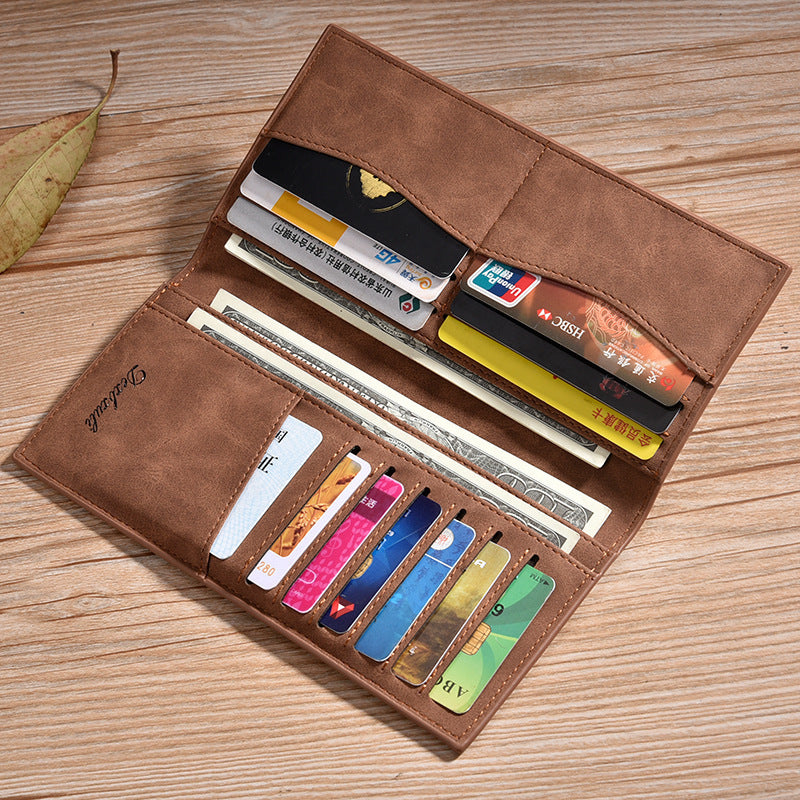 The explosion of men's long retro Wallet Card Wallet more fashionable ultra-thin card package manufacturers spot wholesale