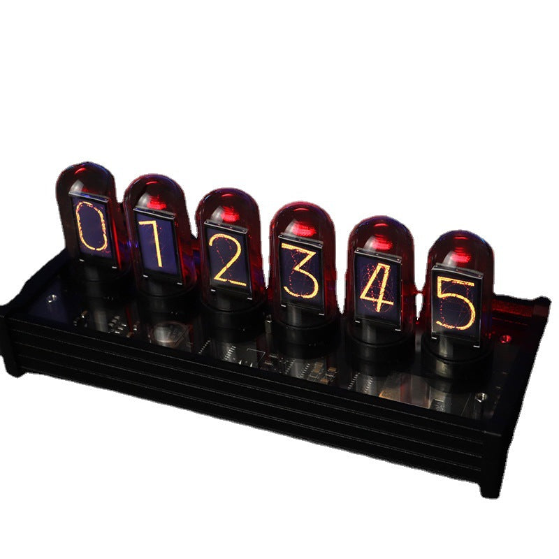 Creative Led Electronic Digital Clock Solid Wood Nixie