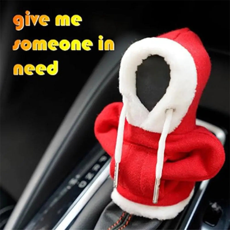 Christmas Hoodie Car Gearshift Cover Christmas Decor Gearshift Hoodie Car Gearshift Knob Cover Manual Handle Gear Change Lever Cover