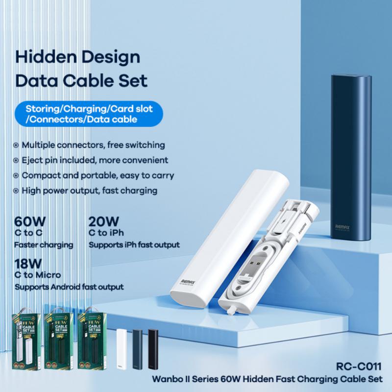 Iphone60W Fast Charge Data Cable Hidden Multifunctional Type-c 3-in-1