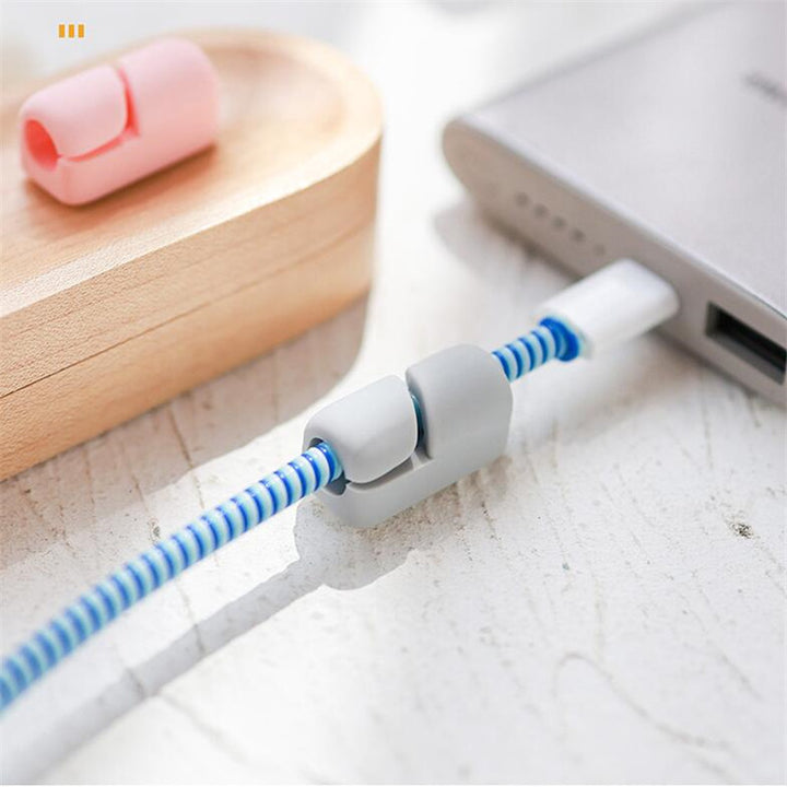 Cable Holder Clips Cable Organizer Silicone USB Processor Winder Desktop Tidy Management Clips Cable Protector Winder